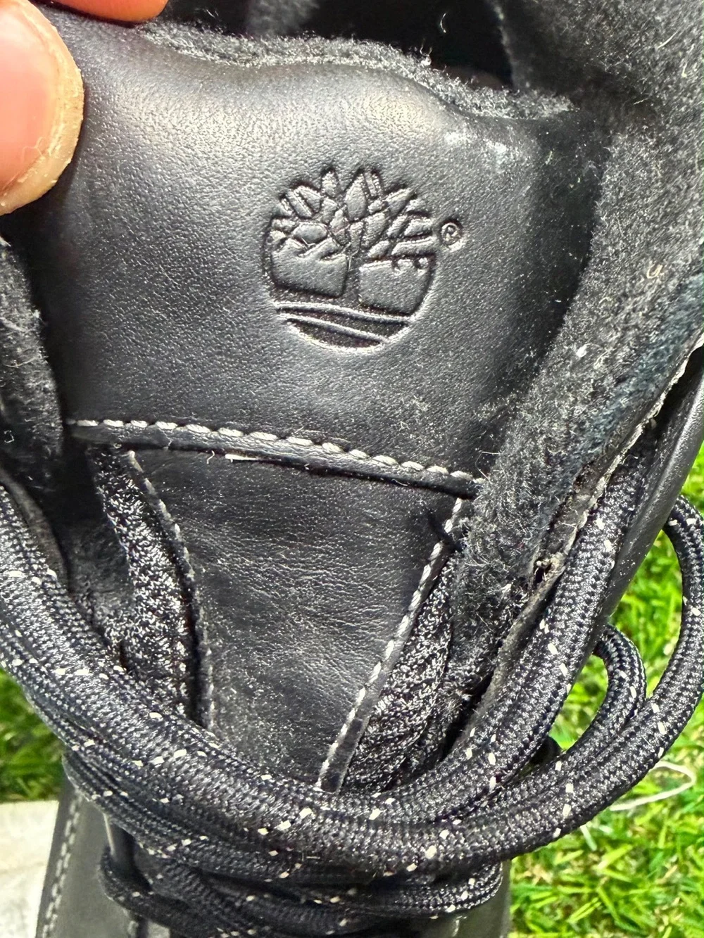 Timberland Junior Euro Dub Black Leather Boots Size 5M 86916